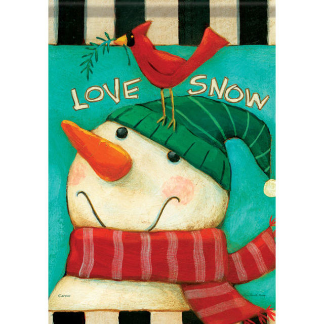 Morigins Smile Snowman Dancing with Cardinals Outdoor Yard Decorative Happy Winter Christmas House Flag 28x40 inch